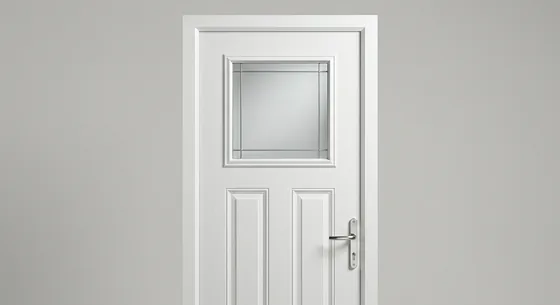 2 Panel 1 Square Composite Door, shown in White