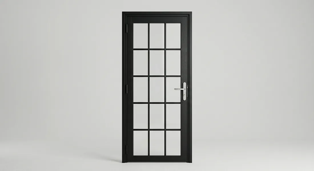 Crittall-Style Aluminium Doors, shown in Matt Black