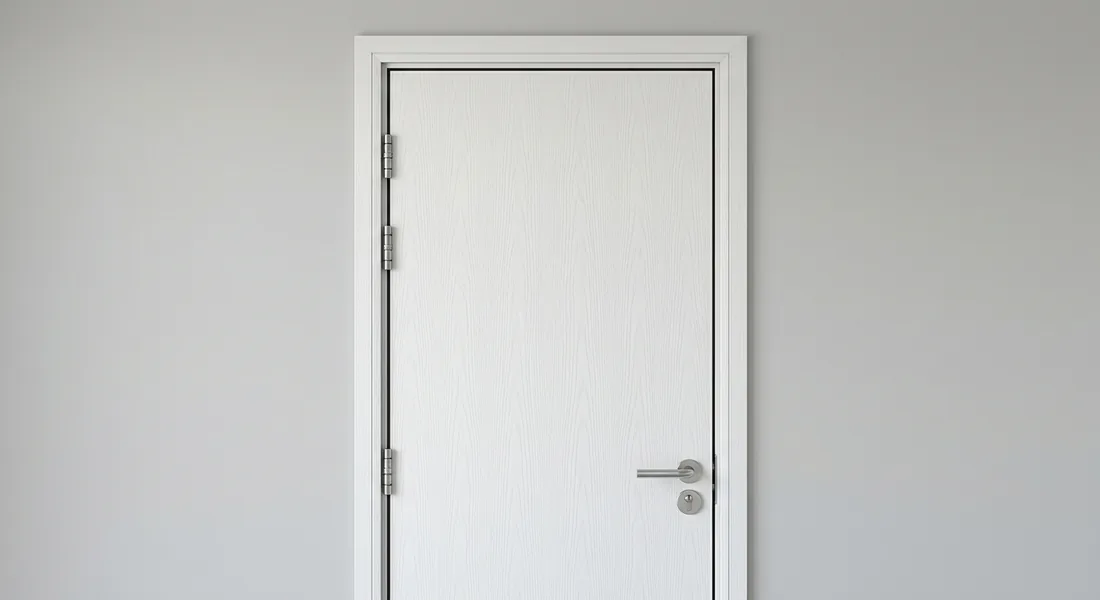FD30 Composite Fire Door, shown in White