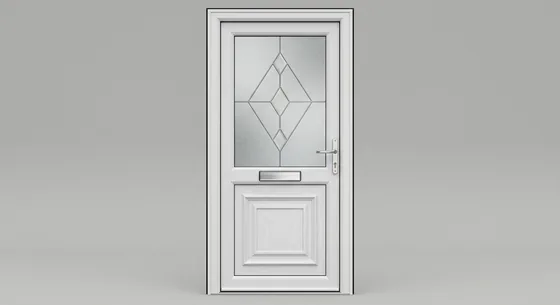 uPVC Front Door, shown in White